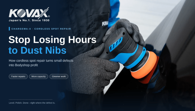 Stop Losing Hours to Dust Nibs: How Cordless Spot Repair Turns Small Defects into Bodyshop Profit